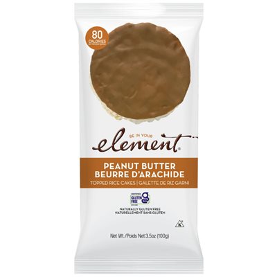 ELEMENT PEANUT BUTTER TOPPED RICE CAKE 100g