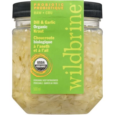 Wildbrine Choucroute Biologique à l'Aneth et à l'Ail 500 ml