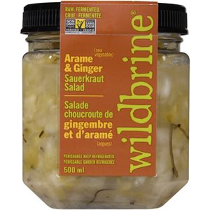 Wildbrine Salade Choucroute de Gingembre et d'Aramé (Algues) 500 ml