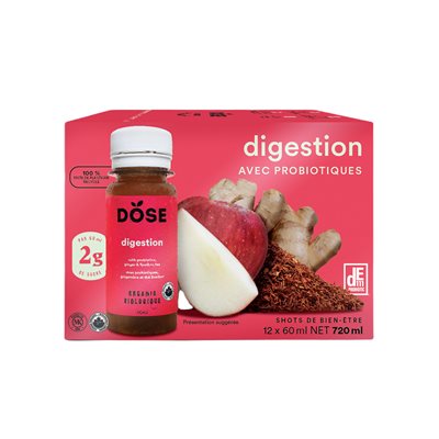 Dose Shot Digestion Vinaigre De Cidre De Pomme Bio 12X60Ml