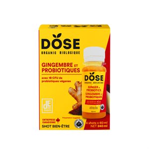 Dose Digestion Aux Probiotiques, Thé Au Gingembre Et Au Rooibos 4X60Ml