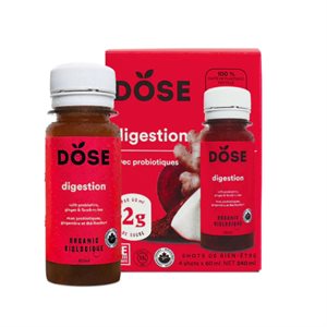 Dose Digestion aux probiotiques, thé au gingembre et au rooibos 4x60ml