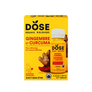 Dose Gingembre Et Curcuma Bio 4X60Ml