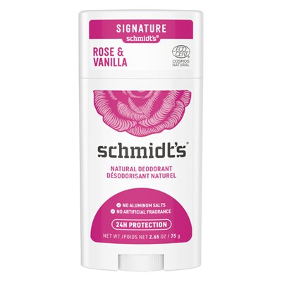 Schmidt's Naturals Rose + Vanilla Signature Deodorant 75g