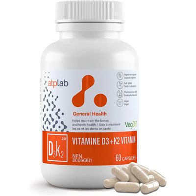 ATP lab Vitamine D3+K2 60 capsules
