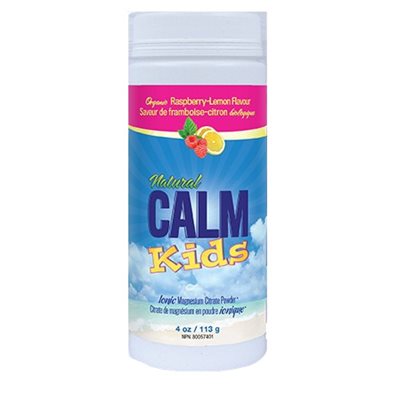 Natural Calm Magnésium biologiques pour enfants Citron Framboise