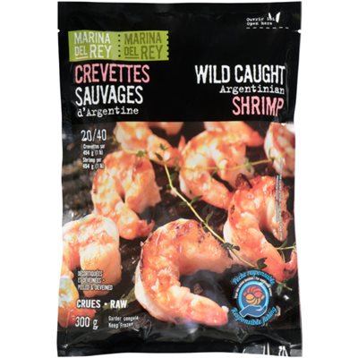 Marina Del Rey Shrimp Wild Caught Argentinian 20 / 40 300g