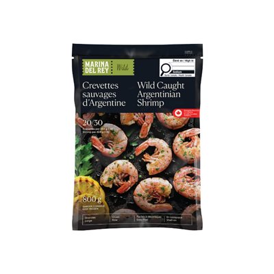 Marina Del Rey Raw Wild Caught Argentinian Shrimp 20 / 30 800G