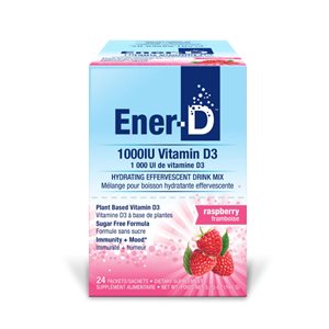 Ener-D Hydrating effervescent drink mix raspberry 24 sachets