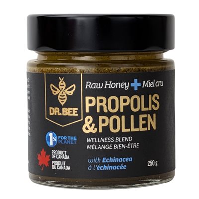 Dr Bee Raw Honey + Propolis & Pollen 250G