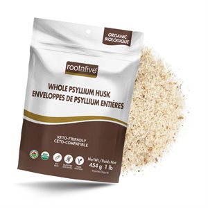 Rootalive Organic Psyllium Husk Whole 454g