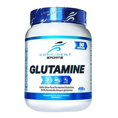 CONFIDENT SPORTS 100% FERMENTED ULTRA PURE GLUTAMINE 450 GR