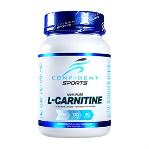 CONFIDENT SPORTS 100% PURE L-CARNITINE TARTRATE 120 CAPS