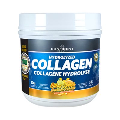 CONFIDENT HEALTH COLLAGÈNE HYDROLISÉ ÉCLABOUSSURE D'AGRUMES 315g