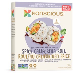 KONSCIOUS FOODS ROULEAU CALIFORNIEN ÉPICÉ À BASE DE PLANTES 210G  