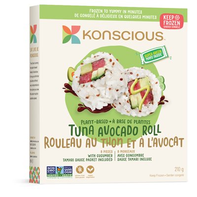 KONSCIOUS FOODS PLANT-BASED TUNA AVOCADO ROLL 210G  