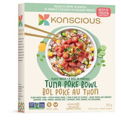 KONSCIOUS FOODS POKE BOWL AU THON À BASE DE PLANTES 293G  