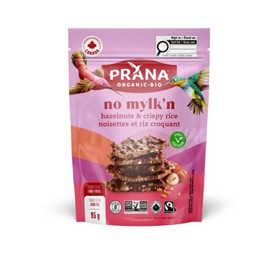 écorces de chocolat noir : No Mylk'n - Noisettes et riz croquant