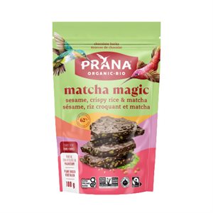 écorces de chocolat noir : Matcha Magic - Sésame rôti, riz croustilland et matcha