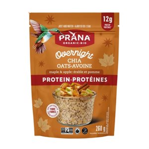 Prana Organic Overnight Oats with Chia -Maple and Apple Flavor 260g