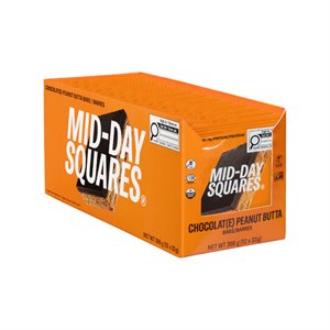 Mid-Day Squares Peanut Butta functional chocolate bar 12x33G