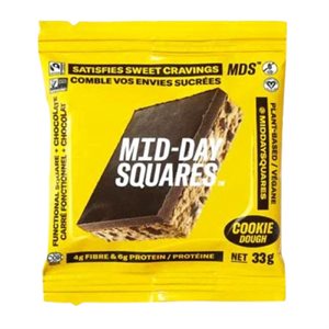 Mid-Day Squares Pâte à biscuits fonctionnelle barre de chocolat 33g