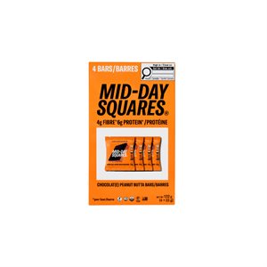 Mid Day Squares Peanut Butta functional chocolate bar 4 pack 
