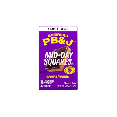 Mid Day Square No Bread Pb&J Grape 4x35g