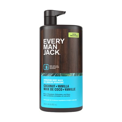 Every Man Jack Gel Douche Noix De Coco & Vanille 852ml Every Man Jack Gel Douche Noix De Coco & Vanille 852ml