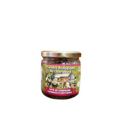 Charlevoix Organic Cranberry and Maple Syrup Pate