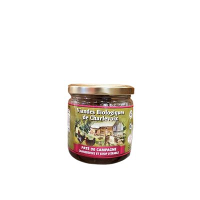 Charlevoix Bio Pâté Canneberges Et Sirop D'érable