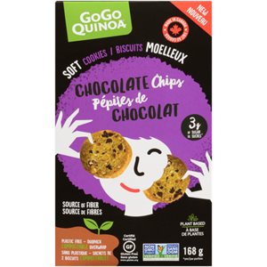 GoGo Quinoa Soft-Baked Cookies Chocolate Chips 168 g 168g