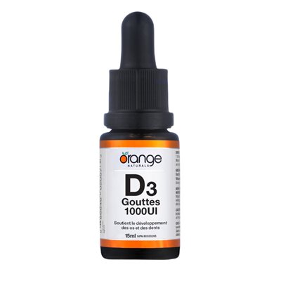 Orange Naturals D3 Drops 1000Iu Orange Mct 15 ml