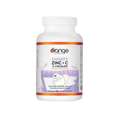 Orange Naturals Kids Zinc + C Chewable - Orange 90tabs