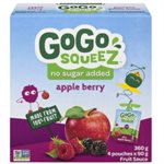Gogo Squeez Apple Berry Fruit Sauce Pouches 4x90g