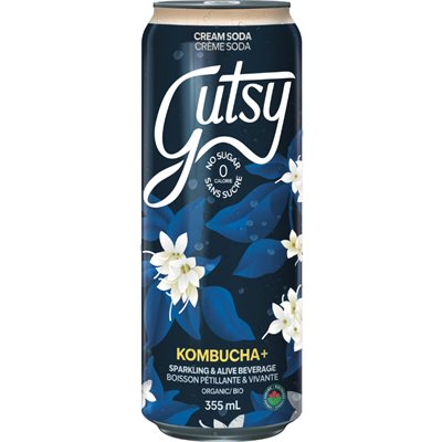 Gutsy Organic Cream Soda Raw Kombucha 355mL