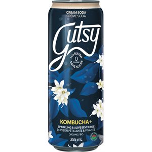Gutsy Crème Soda Kombucha Bio Cru 355Ml