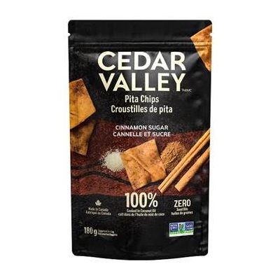 Cedar Valley Croustilles De Pita Cannelle Et Sucre 180G