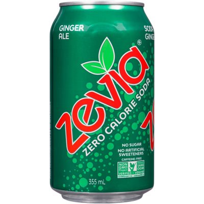 Zevia Zero Calorie Soda Ginger Ale 355 ml