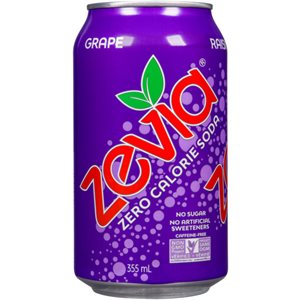 Zevia Zero Calorie Soda Grape 355 ml