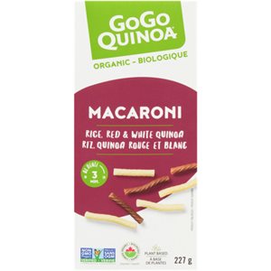 GoGo Quinoa Macaroni Rice, Red & White Quinoa Organic 227 g 