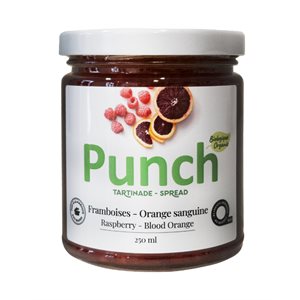 Punch Tartinade Bio. Framboise Et Orange Sanguine 250ml
