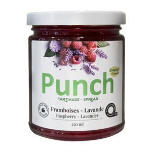 Punch Tartinade Bio. Framboise Et Lavande 250ml