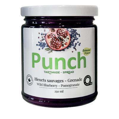 Punch Organic Wild Blueberry And Pomegrenate Spread 250ml 