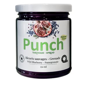 Punch Organic Wild Blueberry And Pomegrenate Spread 250ml 