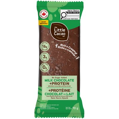 The Little Cacao Chocolat Lait Menthe + Proteine 70G