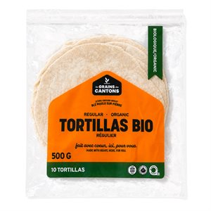 Les Grains De Cantons Tortillas Bio. Régulier 500G