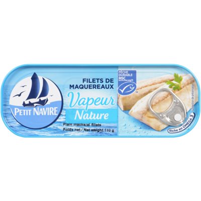 Petit Navire Filets de Maquereaux Vapeur Nature 110 g