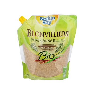 Béghin Say Blonvilliers Sucre de Canne Blond Pure Bio 500g