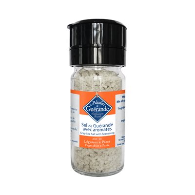 Le Paludier Grey Sea Salt w / Seasoning Vegetables & Pasta (Grinder) 70g